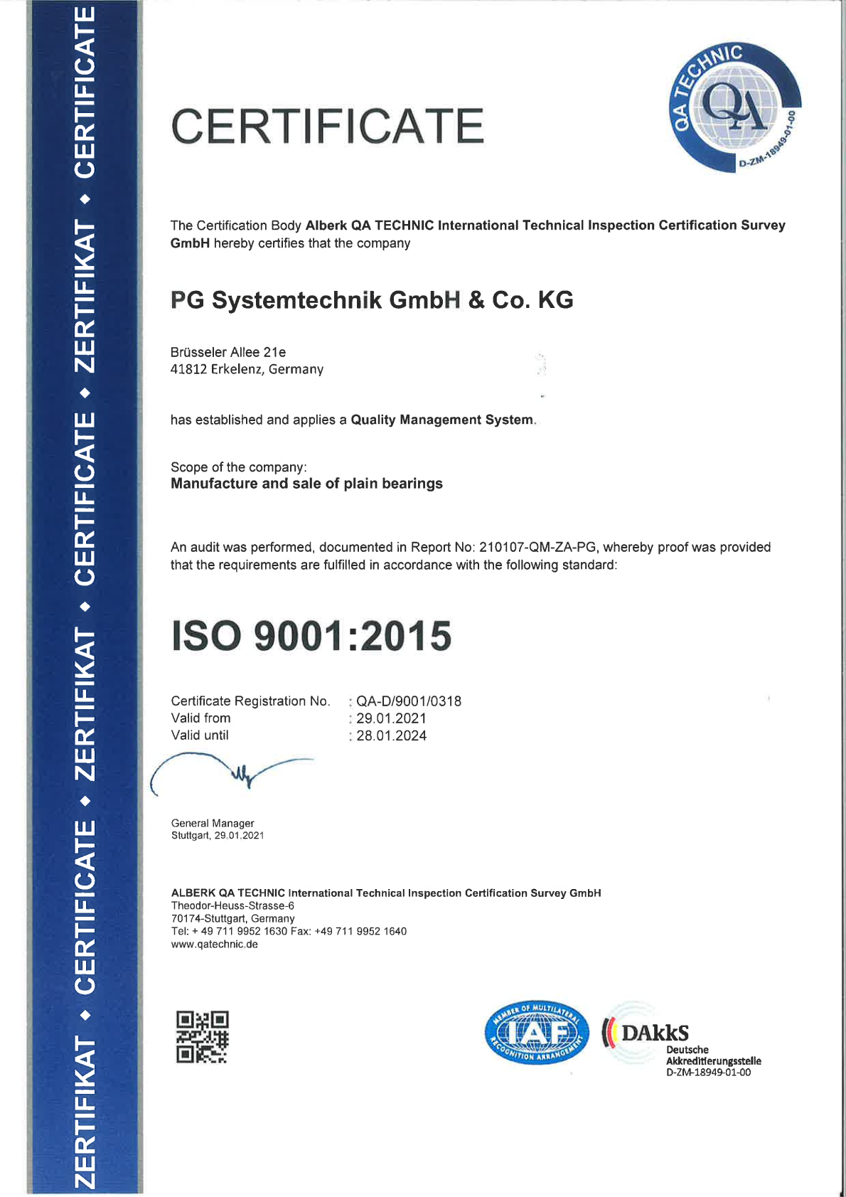 quality principles | PG Systemtechnik GmbH